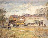 childe hassam End of the Trolley Line painting